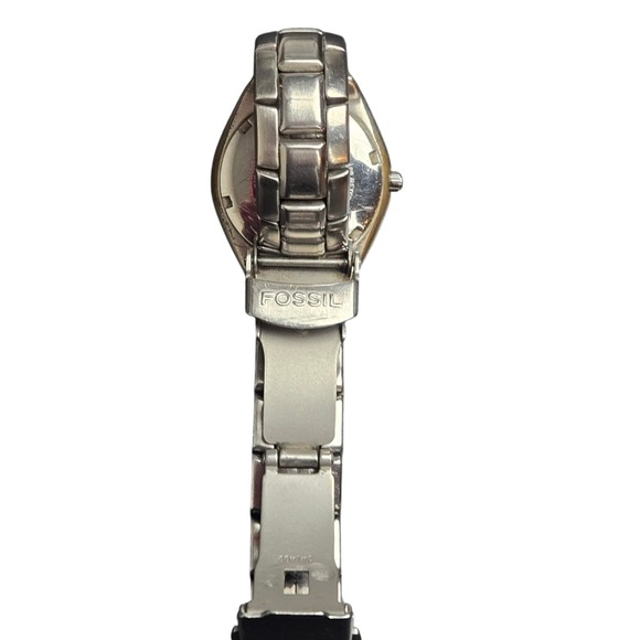 Fossil Blue Dial Analog Watch Stainless Steel Water Resistant AM 3346 Untested - Picture 3 of 9